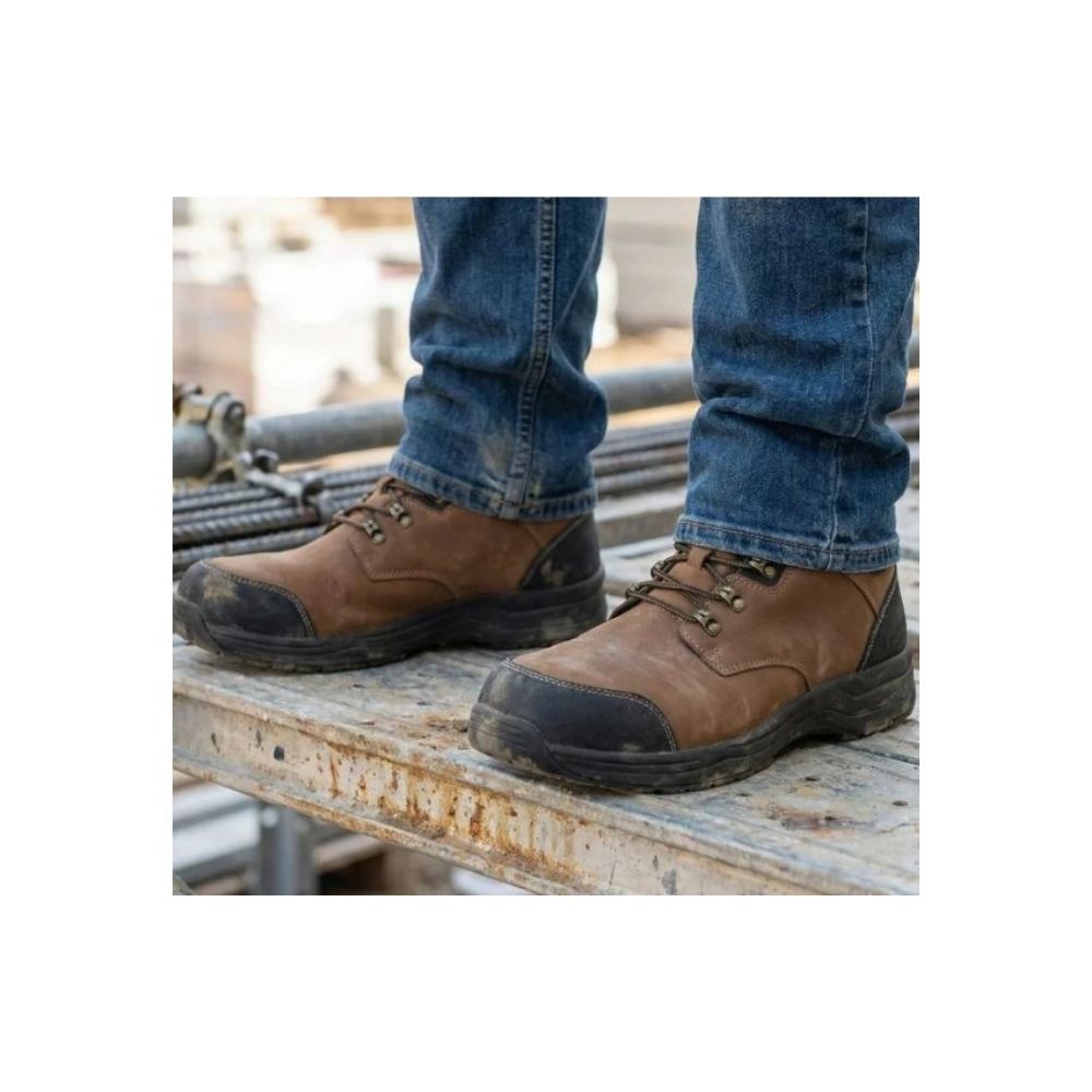 Orthofeet Men’s Granite Waterproof Safety Work Boots – Camel