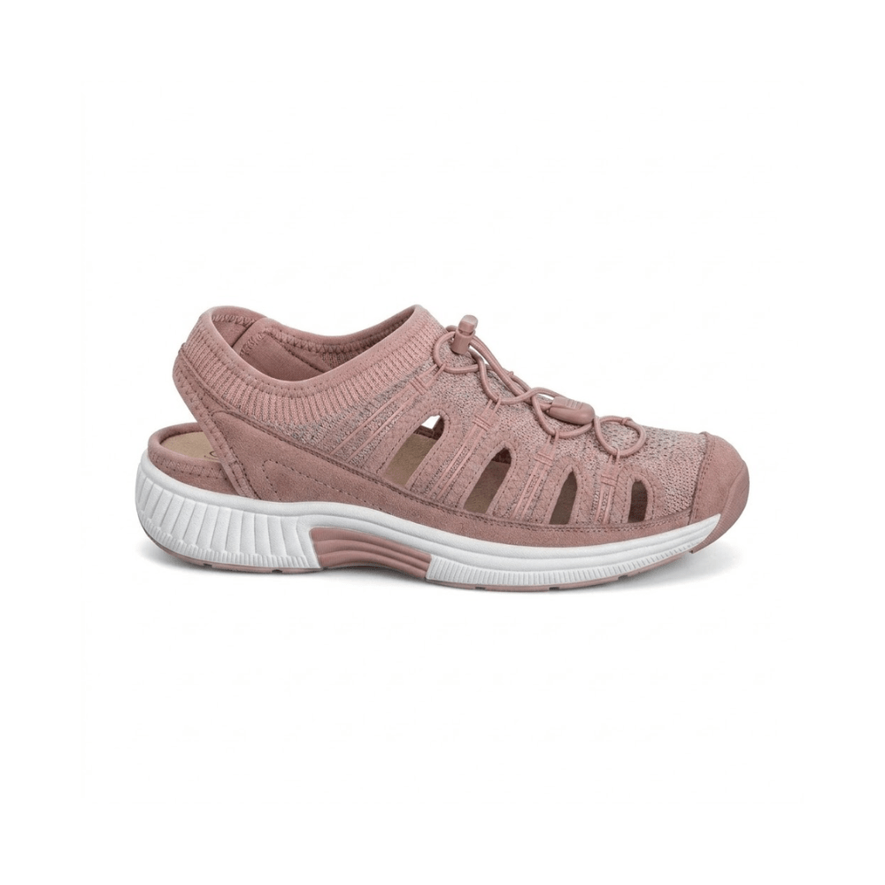 Orthofeet Women’s Laguna Adjustable Stretch No Tie Sandal Peach