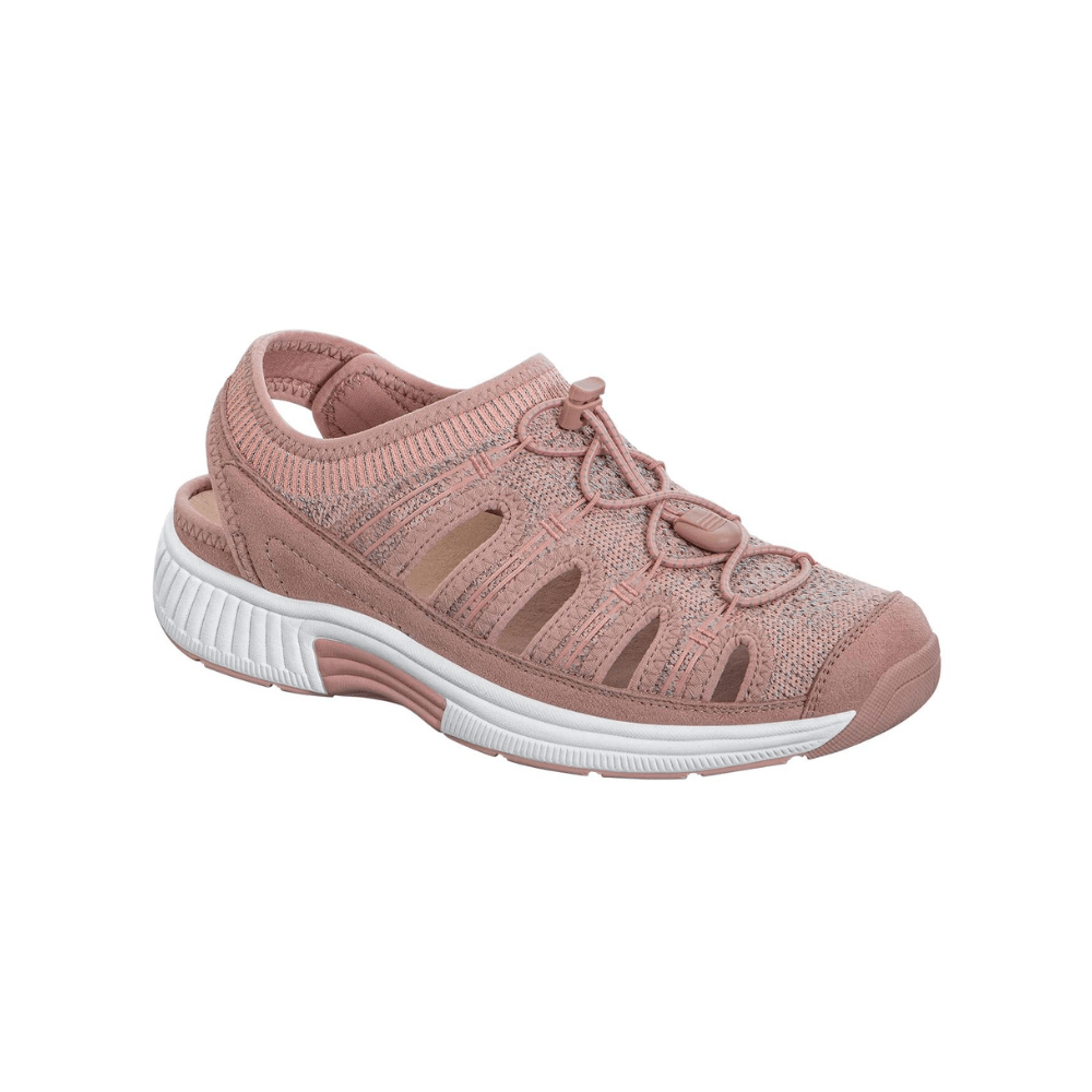 Orthofeet Women’s Laguna Adjustable Stretch No Tie Sandal Peach