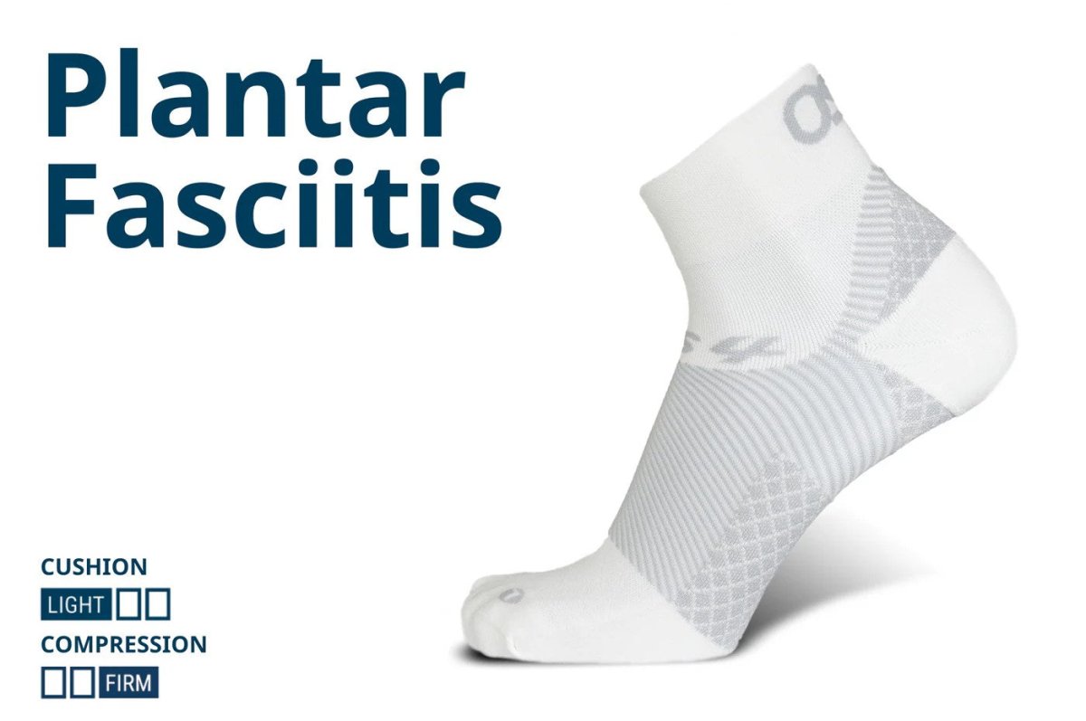 OS1st Plantar Fasciitis Socks No Show Black