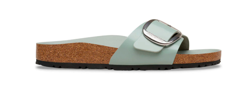Birkenstock Madrid Big Buckle Patent Leather Sandals – Pure Sage