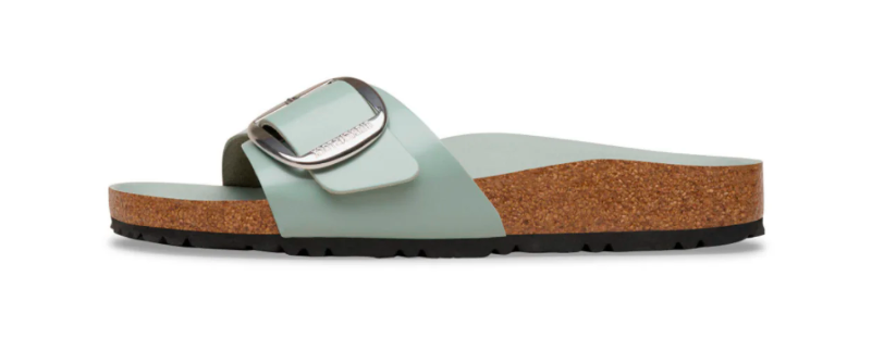 Birkenstock Madrid Big Buckle Patent Leather Sandals – Pure Sage