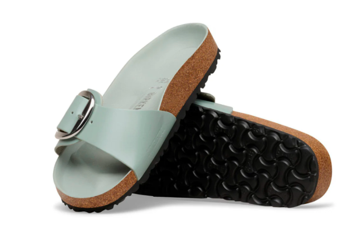 Birkenstock Madrid Big Buckle Patent Leather Sandals – Pure Sage