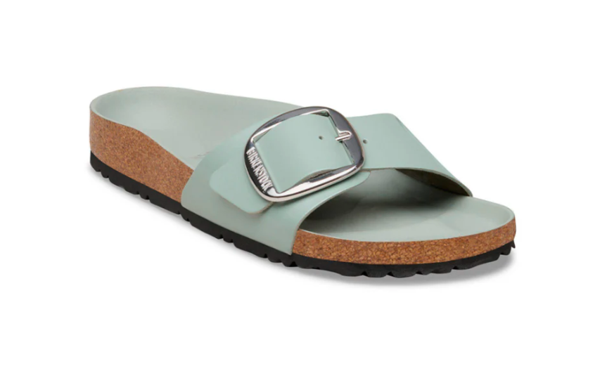 Birkenstock Madrid Big Buckle Patent Leather Sandals – Pure Sage