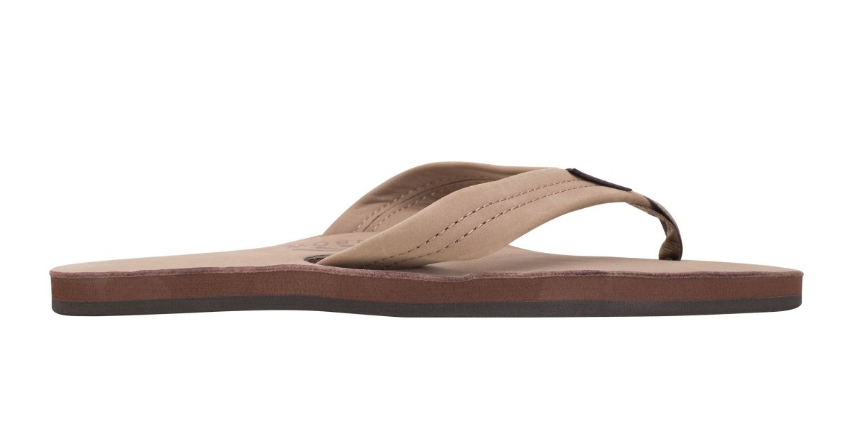 Rainbow Sandals Men's Single Layer Wide Strap Premier Leather - Dark Brown