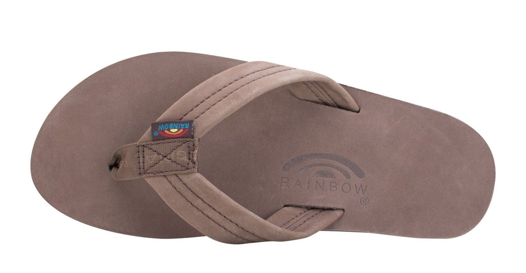 Rainbow Sandals Men's Single Layer Wide Strap Premier Leather -  Expresso