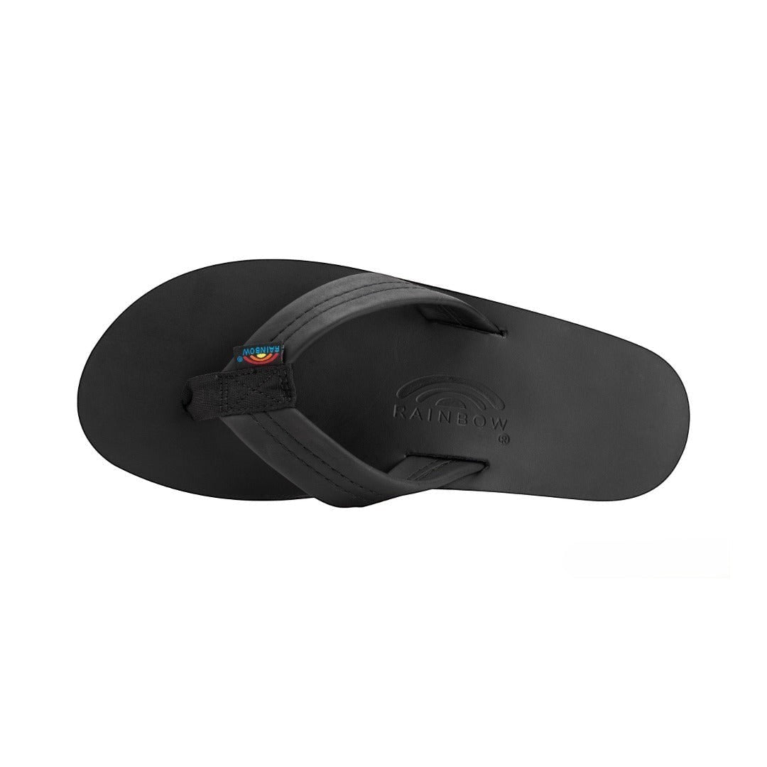 Rainbow Sandals Men's Single Layer Wide Strap Classic Leather - Black