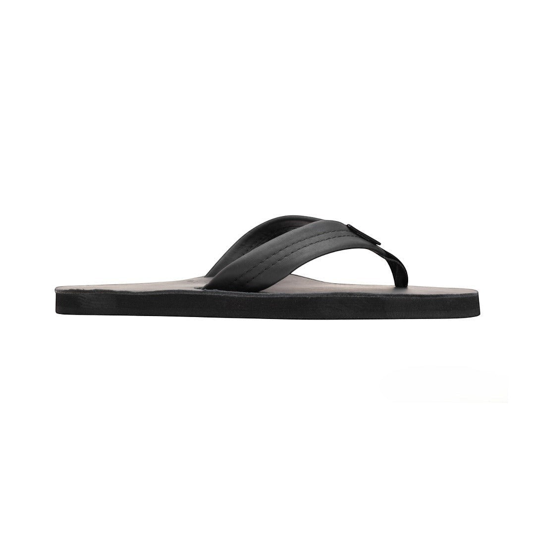 Rainbow Sandals Men's Single Layer Wide Strap Classic Leather - Black