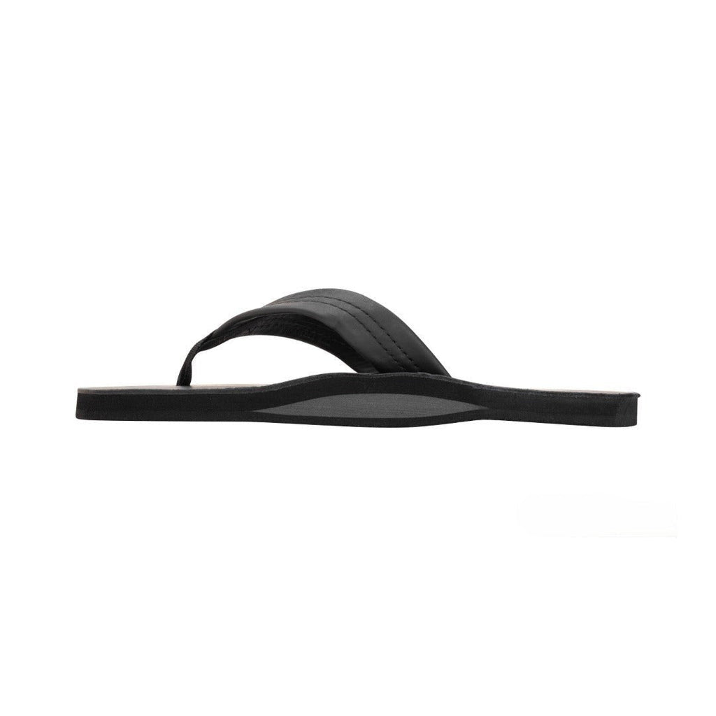 Rainbow Sandals Men's Single Layer Wide Strap Classic Leather - Black