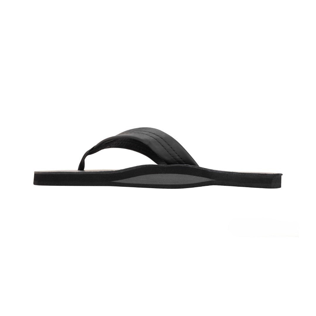 Rainbow Sandals Men's Single Layer Wide Strap Classic Leather - Black