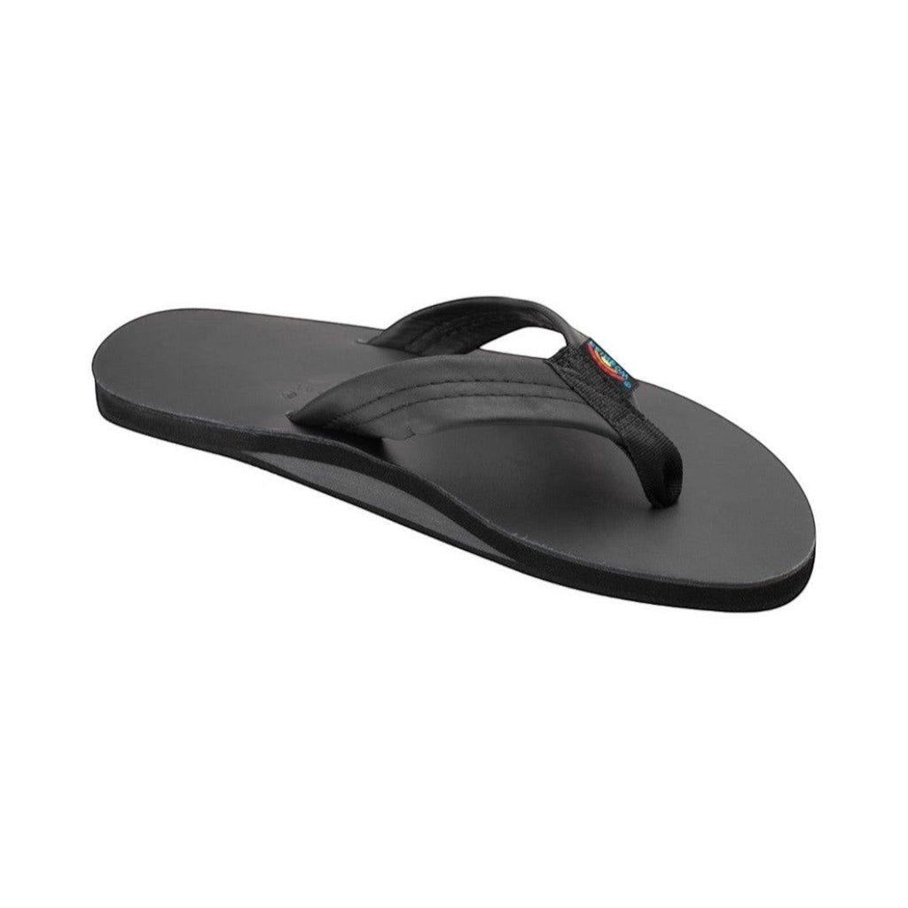 Rainbow Sandals Men's Single Layer Wide Strap Classic Leather - Black