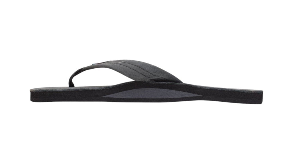 Rainbow Sandals Men's Single Layer Wide Strap Premier Leather  - Black