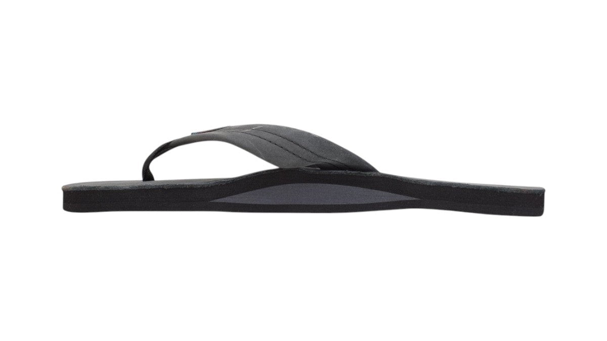 Rainbow Sandals Men's Single Layer Wide Strap Premier Leather  - Black