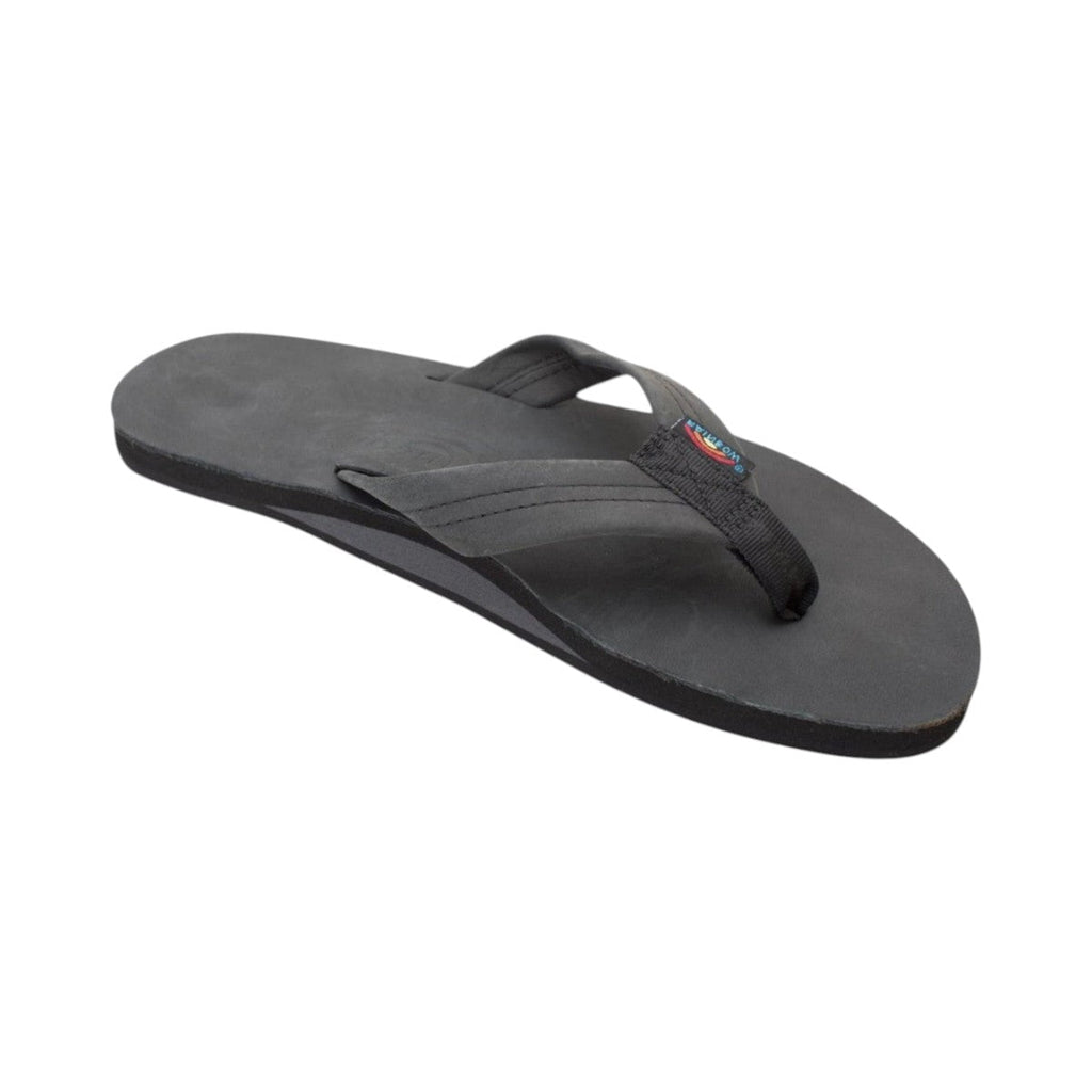 Rainbow Sandals Men's Single Layer Wide Strap Premier Leather  - Black