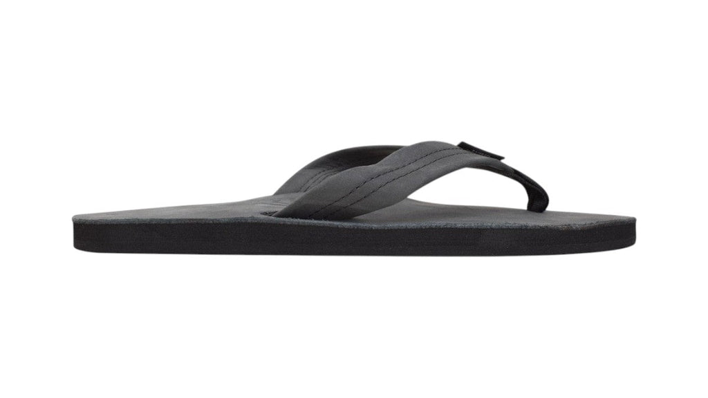 Rainbow Sandals Men's Single Layer Wide Strap Premier Leather  - Black