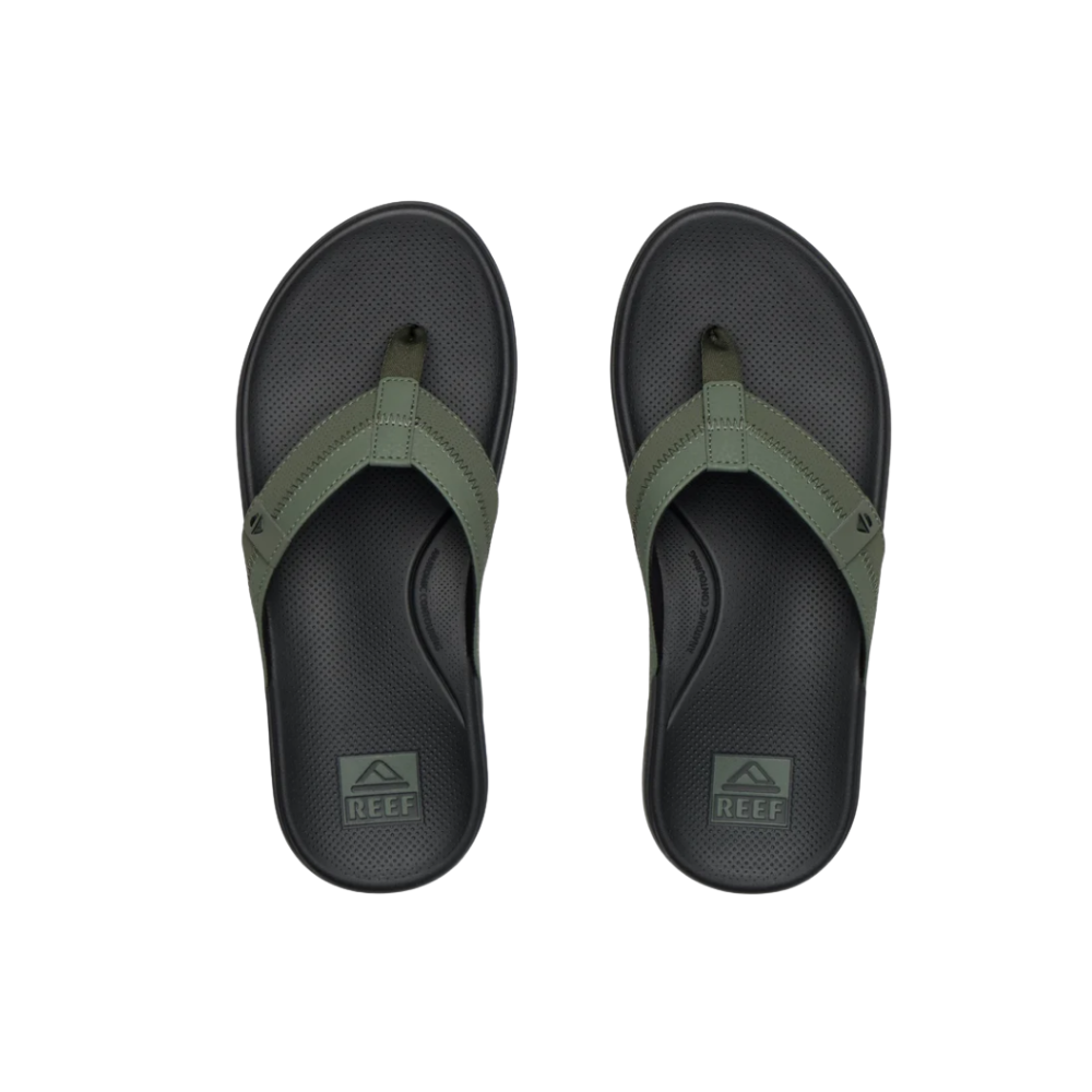 REEF Men’s Cushion Phantom 2.0 Water-Friendly Flip-Flops – Olive / Gum