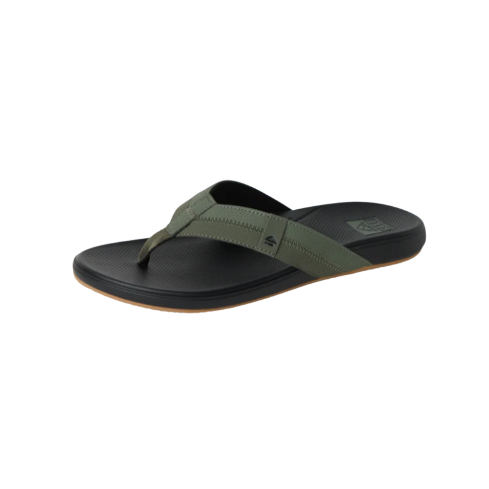 REEF Men’s Cushion Phantom 2.0 Water-Friendly Flip-Flops – Olive / Gum