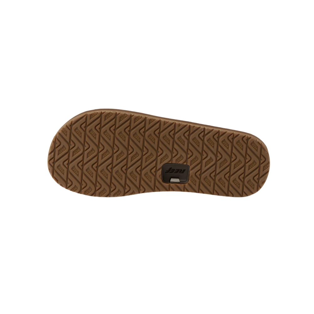 REEF Men’s Draftsmen Leather Flip-Flops – Bronze Brown