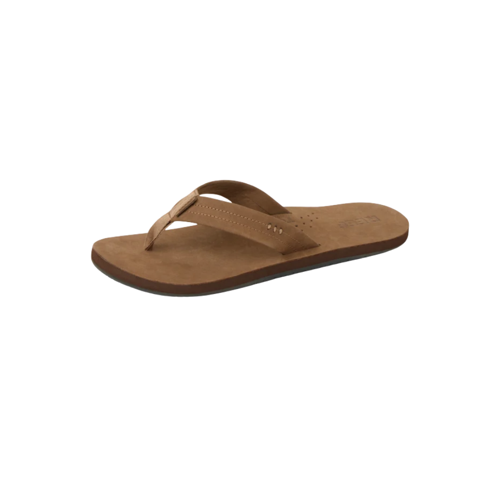 REEF Men’s Draftsmen Full Grain Leather Flip-Flops – Classic Brown