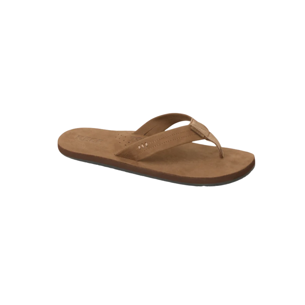 REEF Men’s Draftsmen Full Grain Leather Flip-Flops – Classic Brown