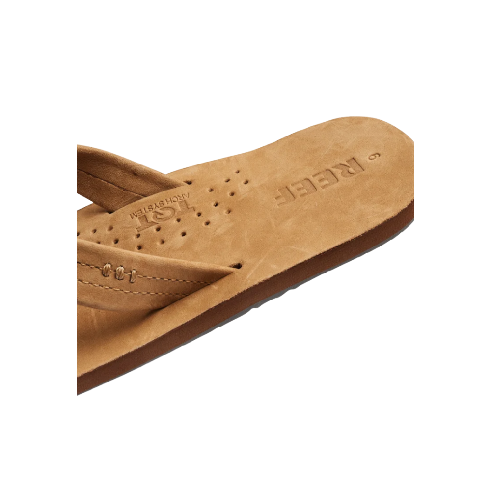 REEF Men’s Draftsmen Full Grain Leather Flip-Flops – Classic Tan