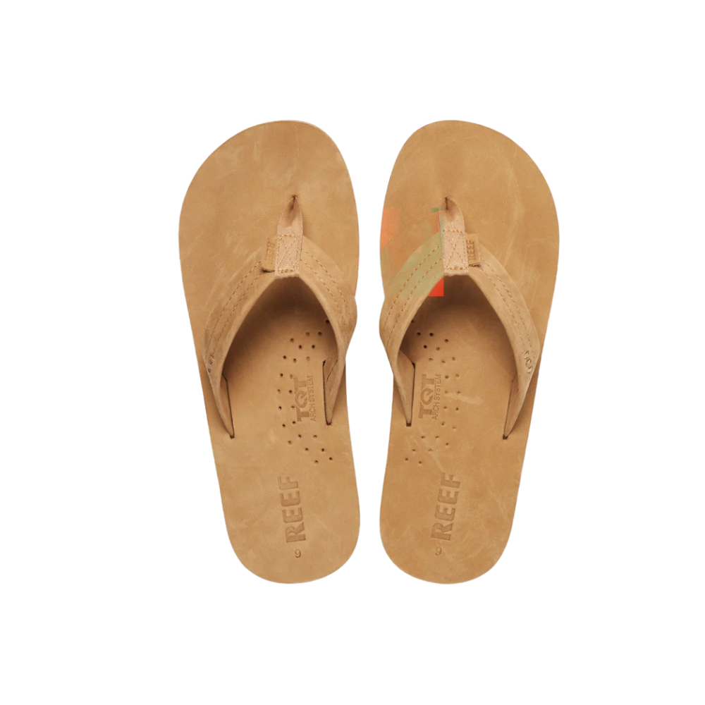 REEF Men’s Draftsmen Full Grain Leather Flip-Flops – Classic Tan