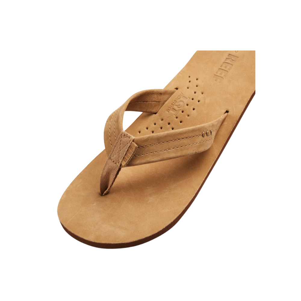 REEF Men’s Draftsmen Full Grain Leather Flip-Flops – Classic Tan