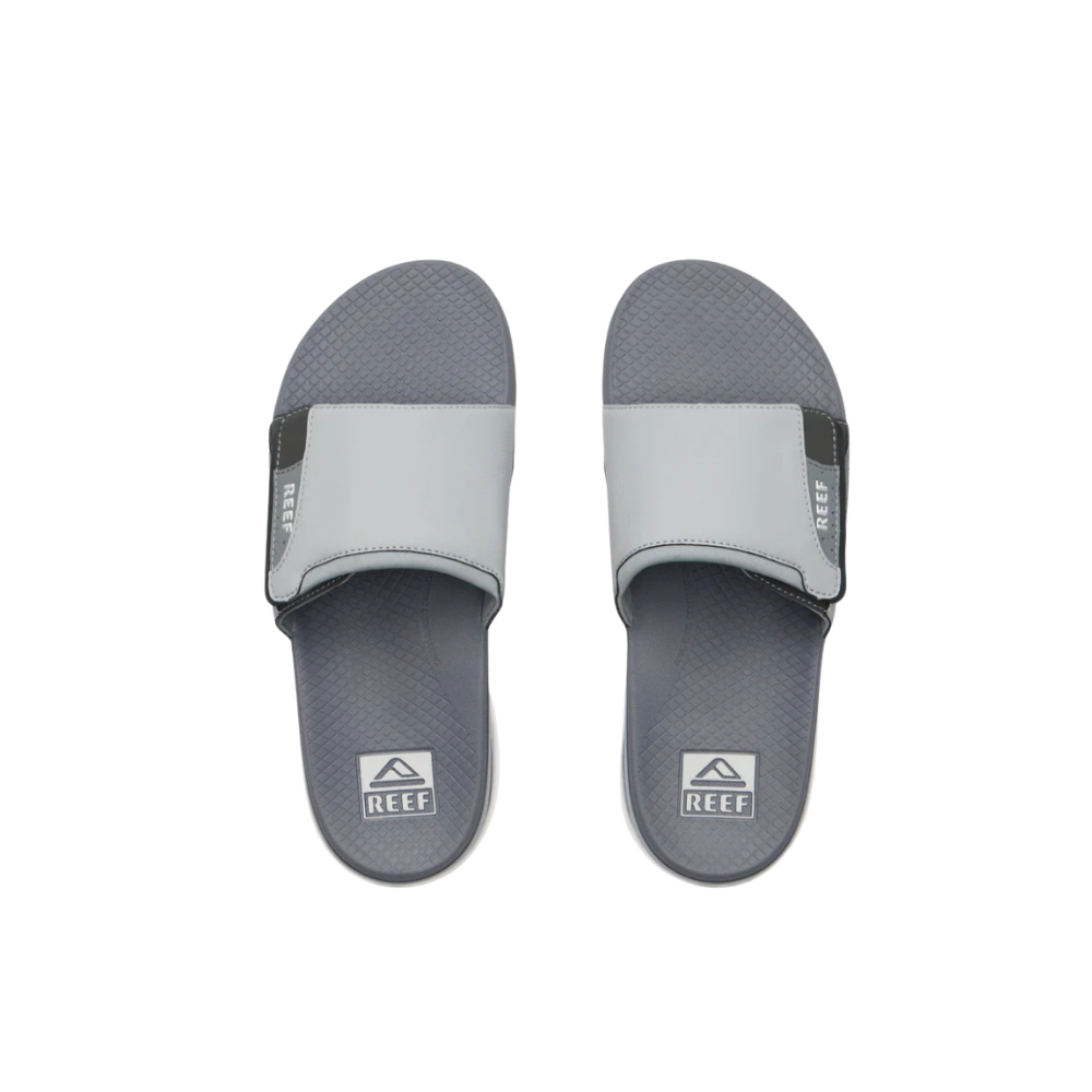 REEF Men’s Fanning Slide Water-Friendly Sandals – Grey