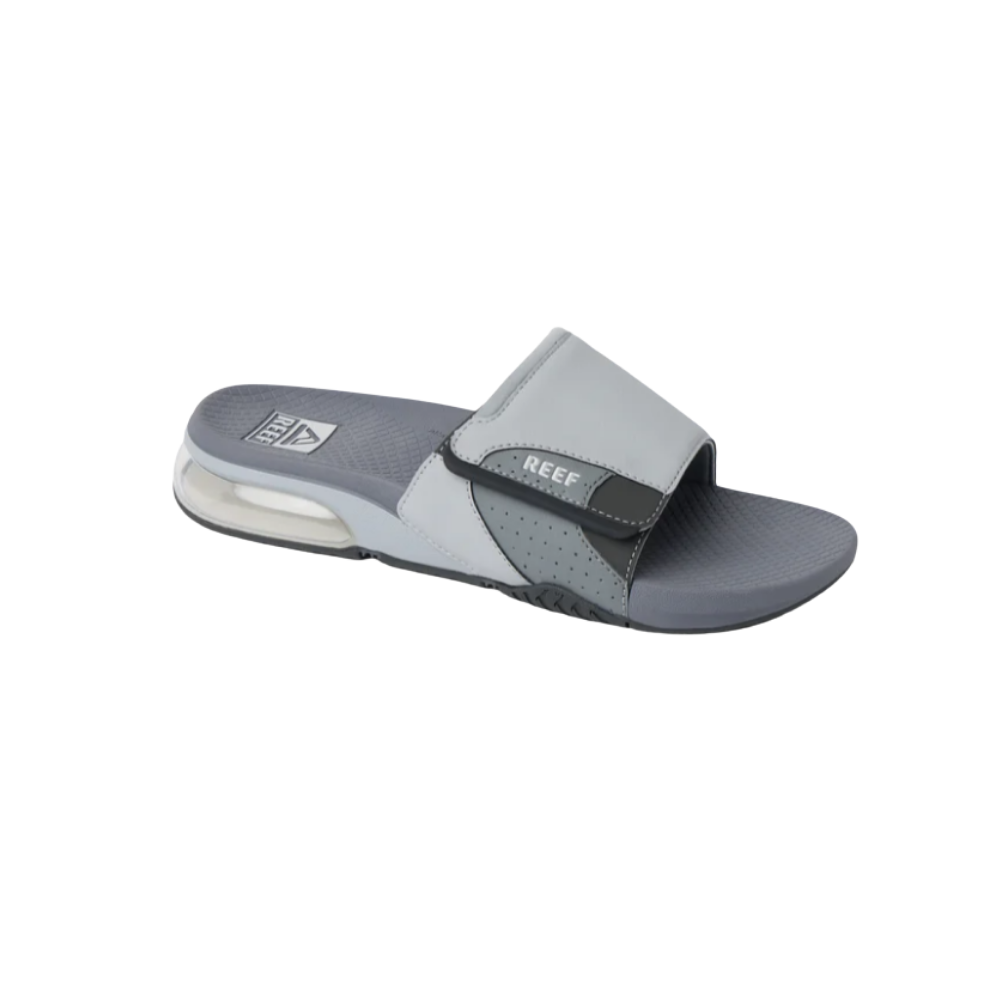 REEF Men’s Fanning Slide Water-Friendly Sandals – Grey