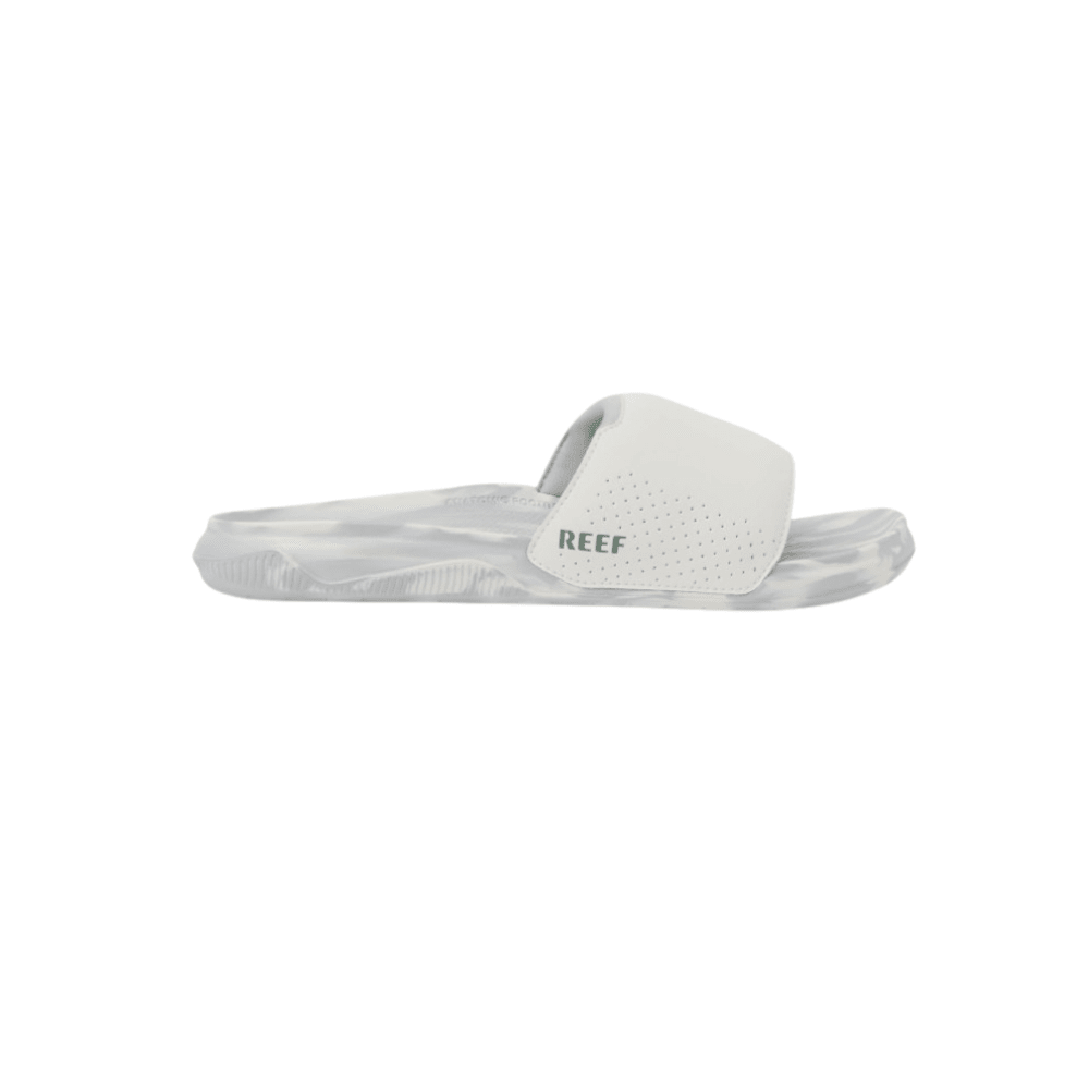 Reef Men's Tailslide Cushion Slide Sandals - White Grey Marble (CJ8559)