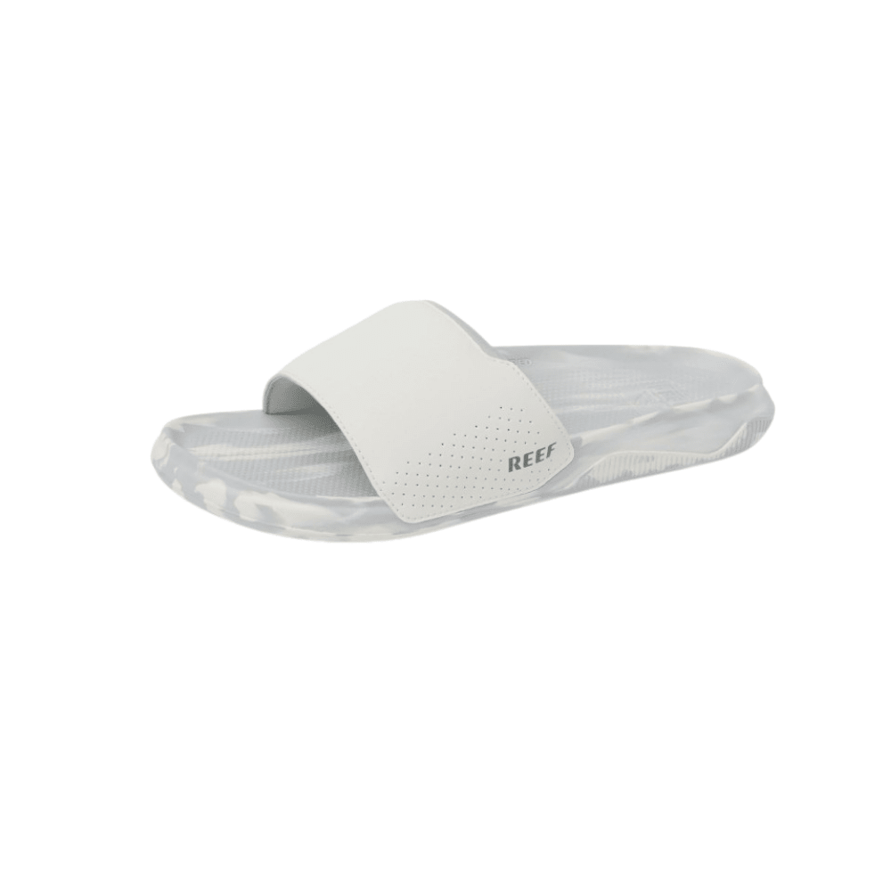 Reef Men's Tailslide Cushion Slide Sandals - White Grey Marble (CJ8559)