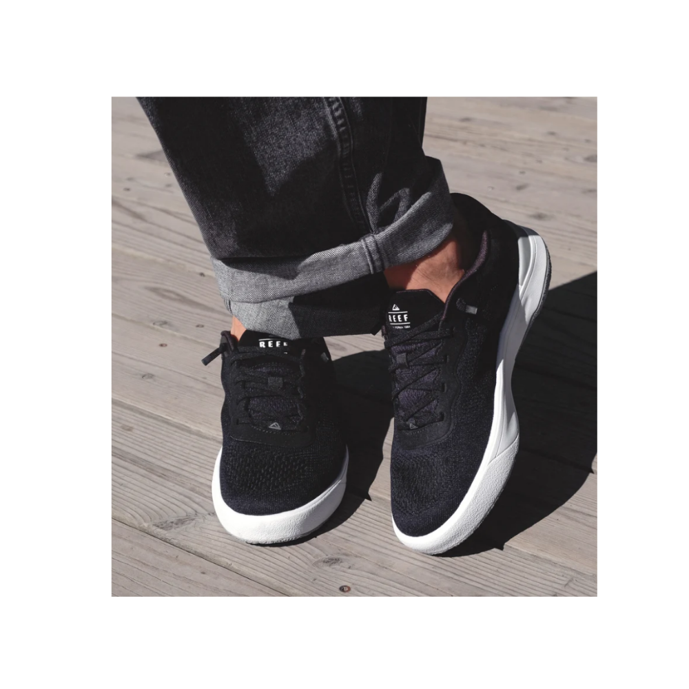 REEF Men’s Shoreline Del Mar Everyday Sneakers – Black / White