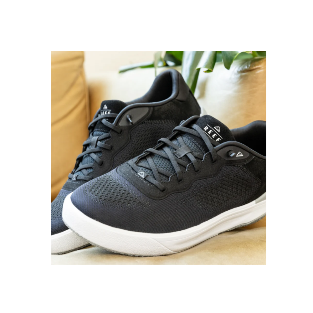 REEF Men’s Shoreline Del Mar Everyday Sneakers – Black / White
