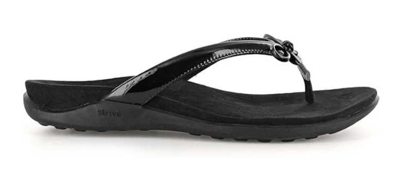 Strive Island Women's Stylish Comfort Black Sandal