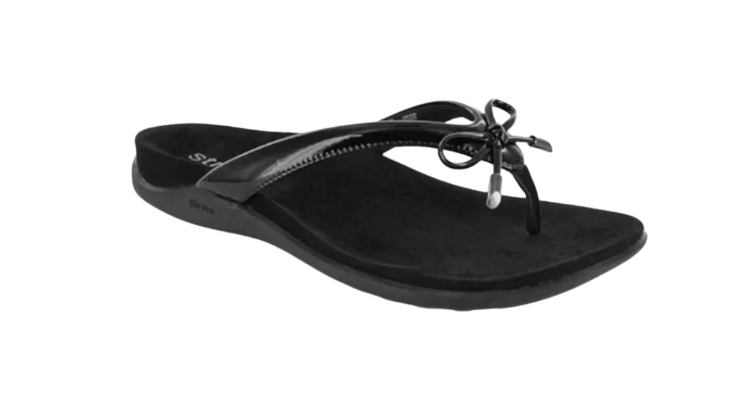Strive Island Women's Stylish Comfort Black Sandal