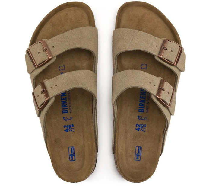 Birkenstock Arizona Soft Footbed Suede Unisex Sandal - Taupe