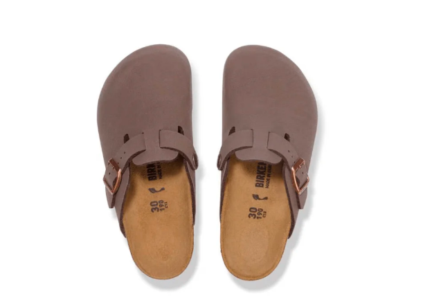 Birkenstock Kids Boston Unisex Birkibuc Clog Mocha