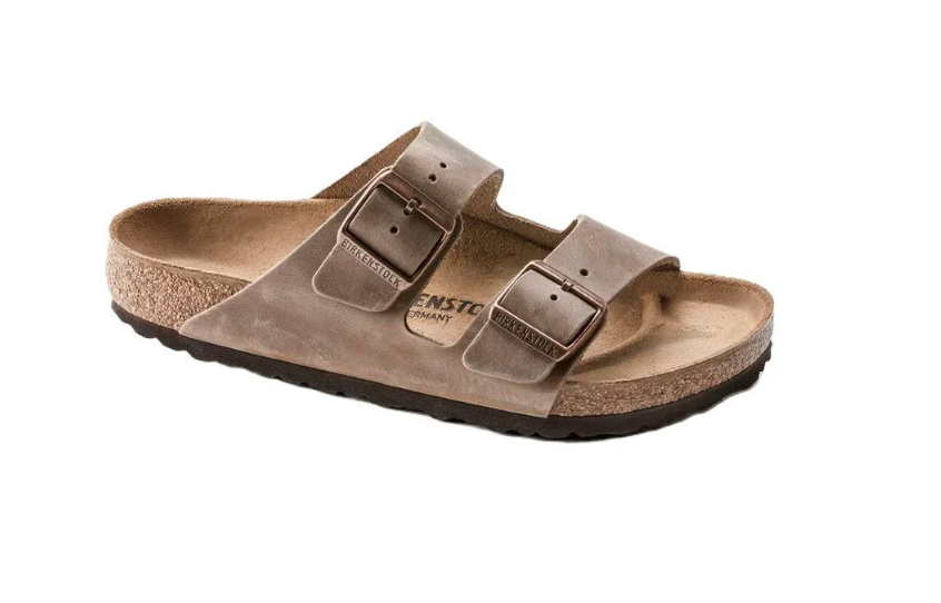 Birkenstock Unisex Arizona Oiled Leather Tabacco Brown Sandal Hard Footbed