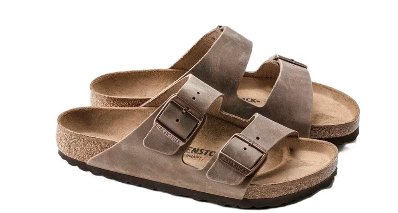 Birkenstock Unisex Arizona Oiled Leather Tabacco Brown Sandal Hard Footbed
