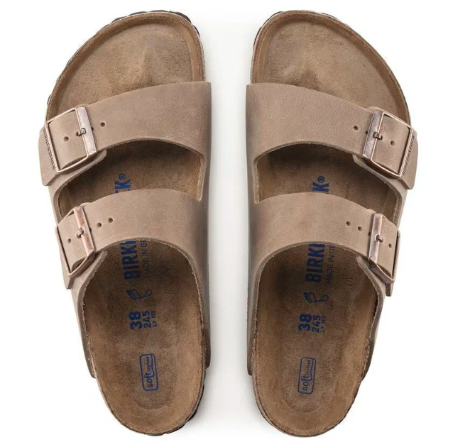 Birkenstock Arizona Oiled Leather Sandals – Tobacco Brown Soft Footbed