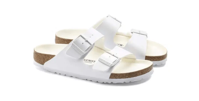 Birkenstock Unisex Arizona Birko-Flor Sandals - Triple White