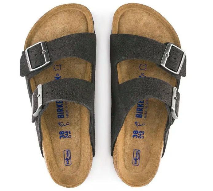 Birkenstock Arizona Suede Unisex Sandal - Velvet Gray