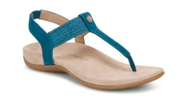 Vionic Brea Toe Post Slingback Sandal Celestial Teal Nubuck I9863L5403