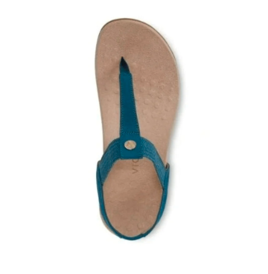 Vionic Brea Toe Post Slingback Sandal Celestial Teal Nubuck I9863L5403