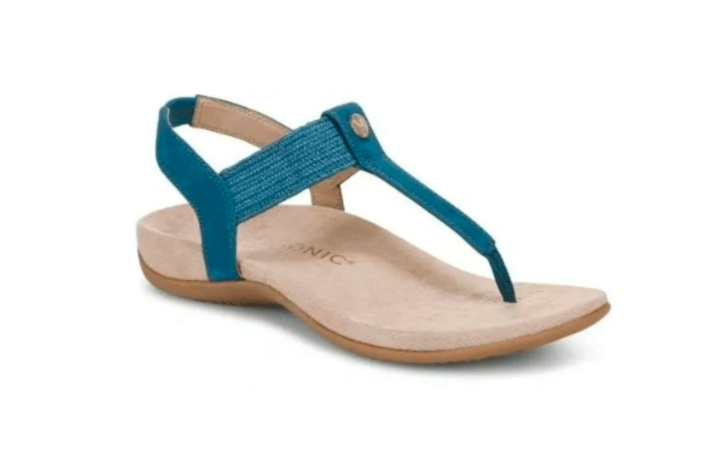 Vionic Brea Toe Post Slingback Sandal Celestial Teal Nubuck I9863L5403