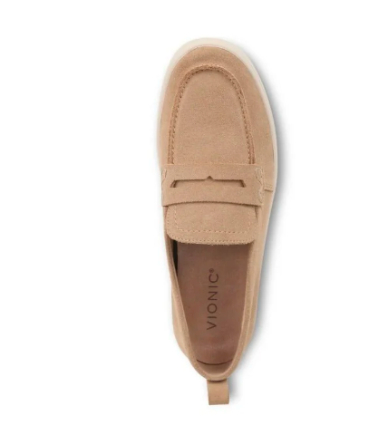 Vionic Women's Uptown Loafer Sand Suede Shoes