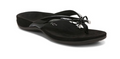 Vionic Women's Bella Toe Post Thong Leather with Arch Support Sandal