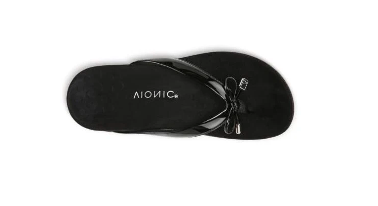 Vionic Women's Bella Toe Post Thong Leather with Arch Support Sandal