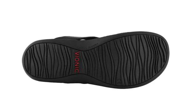 Vionic Women's Bella Toe Post Thong Leather with Arch Support Sandal