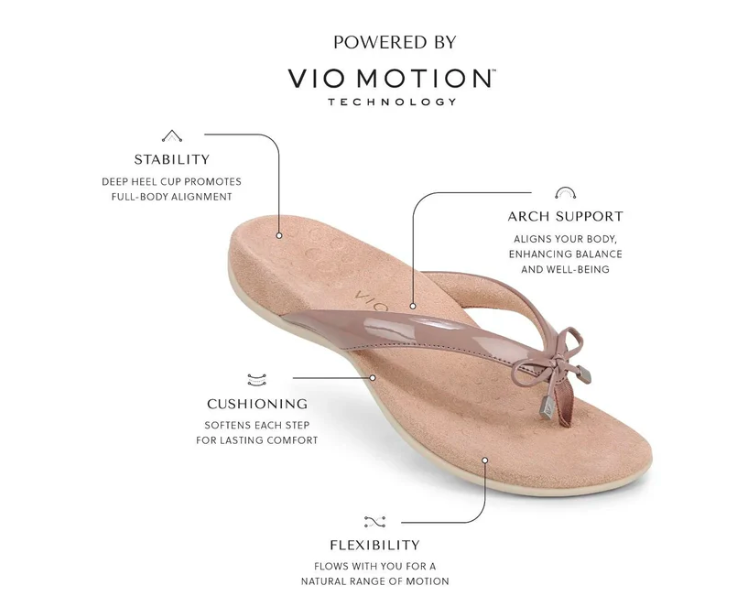 Vionic Women's Bella Toe Post Thong Leather with Arch Support Sandal